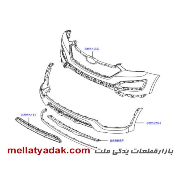 سپر جلو هیوندای سانتافه ix45