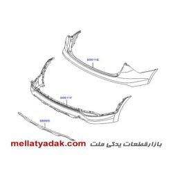 سپر عقب سانتافه ix45 - لوازم یدکی هیوندای