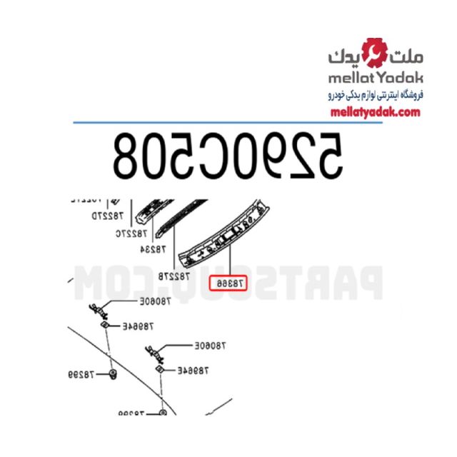 ریل داخلی جلو سانروف اوتلندر 1 ریل داخلی جلو سانروف اوتلندر