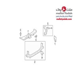 پایه پایینی نگهدارنده چراغ جلو لنسر