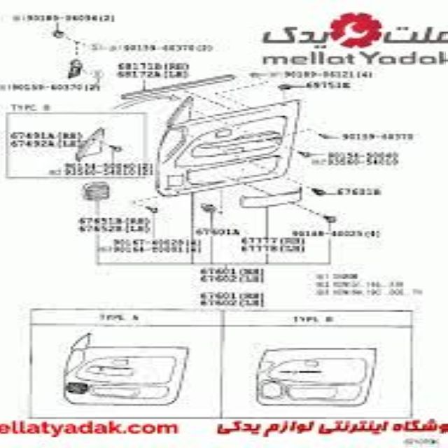 شیشه درب جلو هایلوکس دوکابین 4 تویوتا هایلوکس