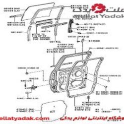 شیشه درب عقب هایلوکس