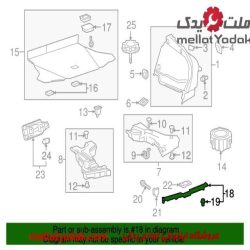 فلاپ تویوتا پریوس 5 کاور لبه صندوق پریوس