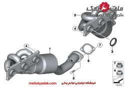 کاتالیزور اگزوز بی ام و سری 5سال های 2009 تا 2013 (اورجینال) – 18407578446