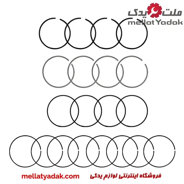 رینگ پیستون موتور استاندارد جک J5 دنده ای 1 رینگ پیستون موتور استاندا